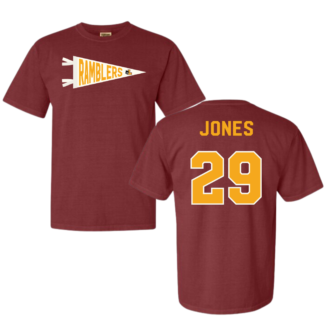 Loyola University-Chicago Soccer Maroon Pennant Comfort Colors Tee - #29 Kenedi Jones