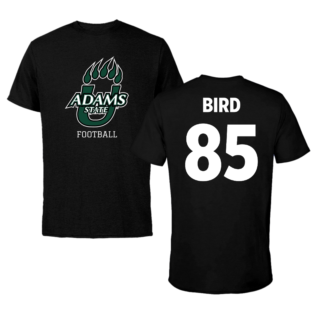Adams State University Football Black State Performance Tee - #85 Ethan Bird
