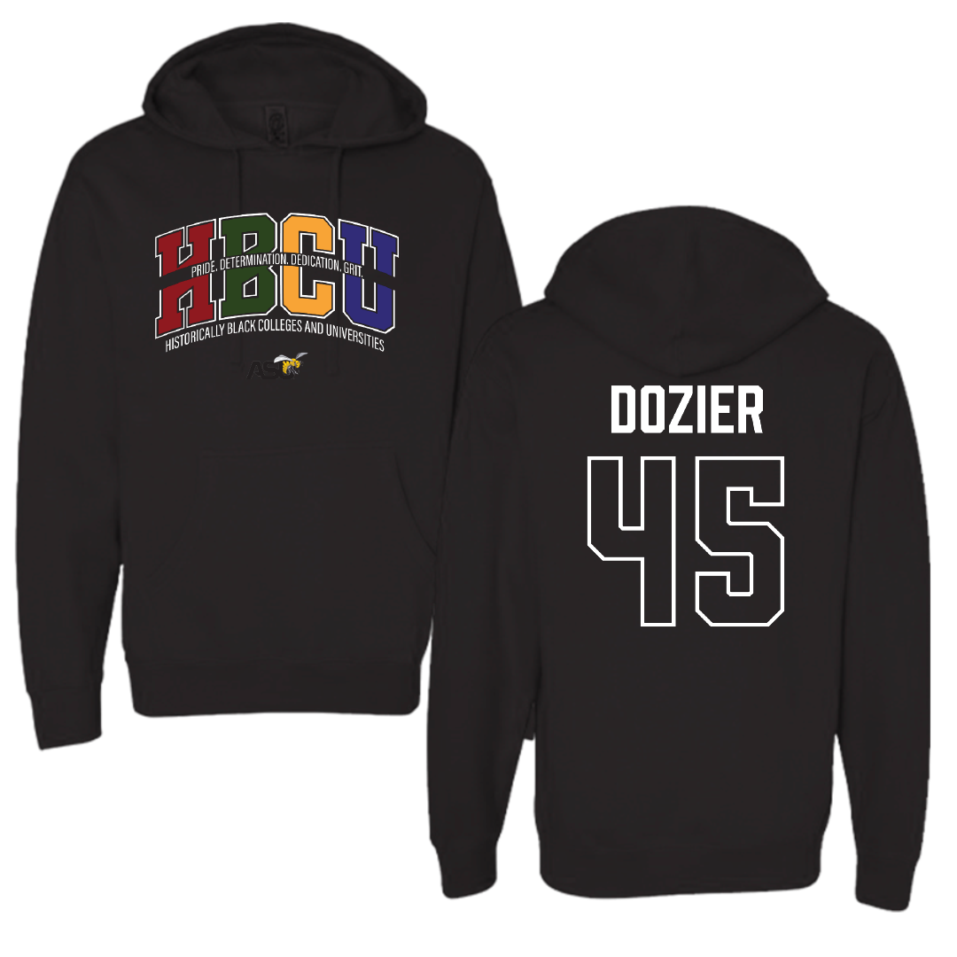 Alabama State University Football Black HBCU Hoodie - #45 Rico Dozier