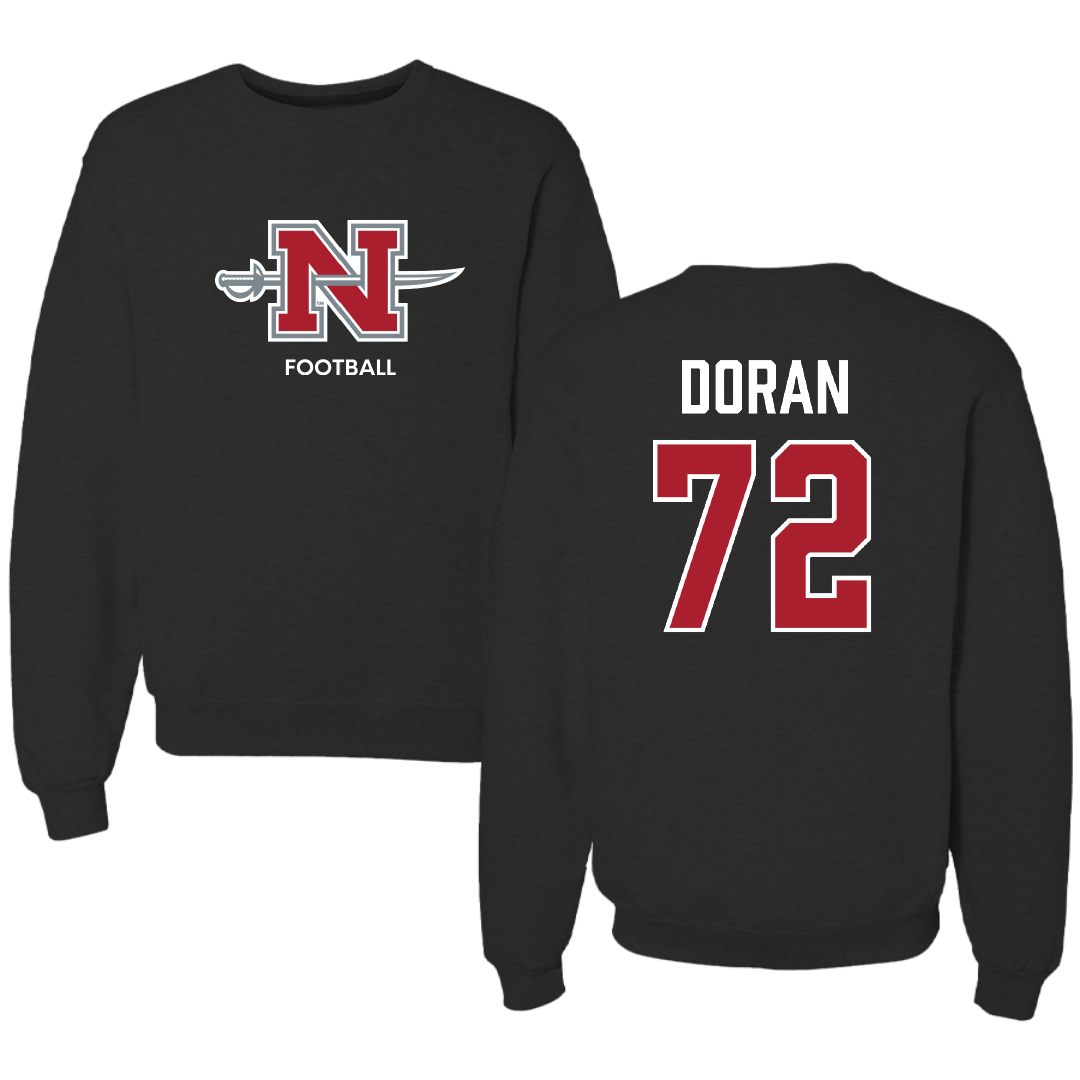 Nicholls State University Football Black Mascot Crewneck - #72 Seth Doran