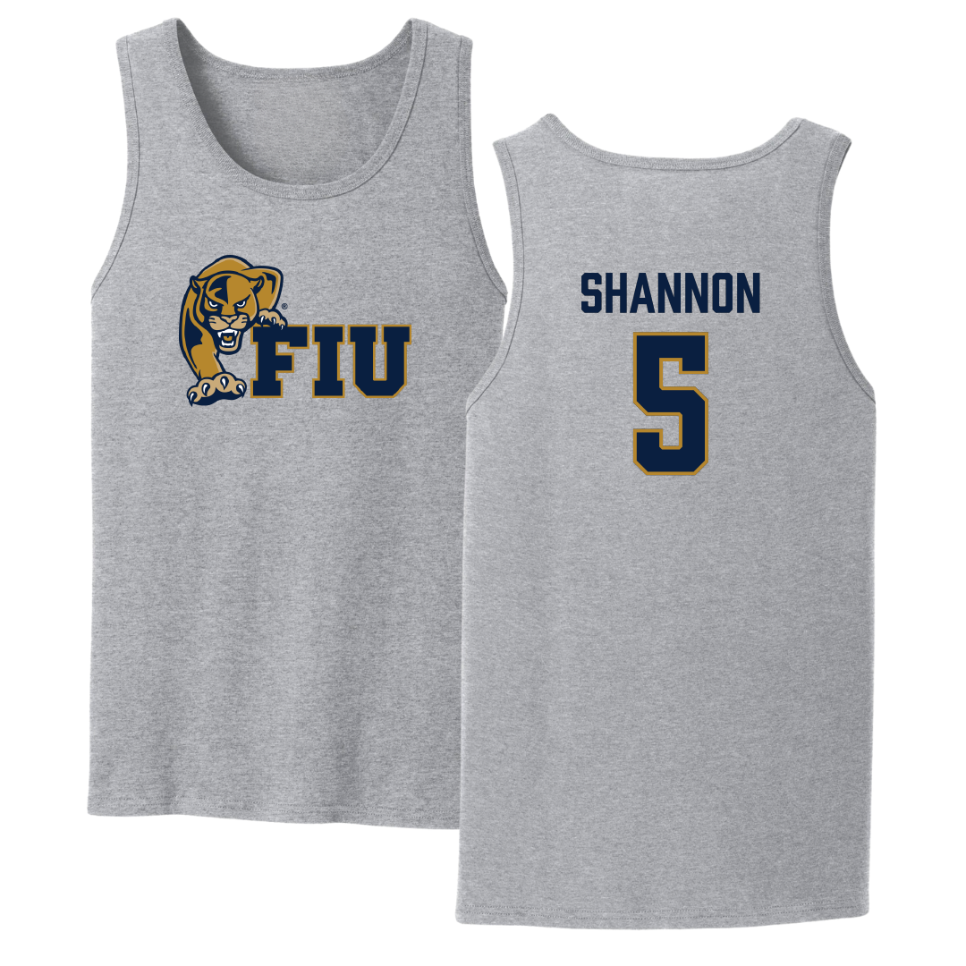 Florida International University Football Sport Gray Tank Top - #5 Steven Shannon