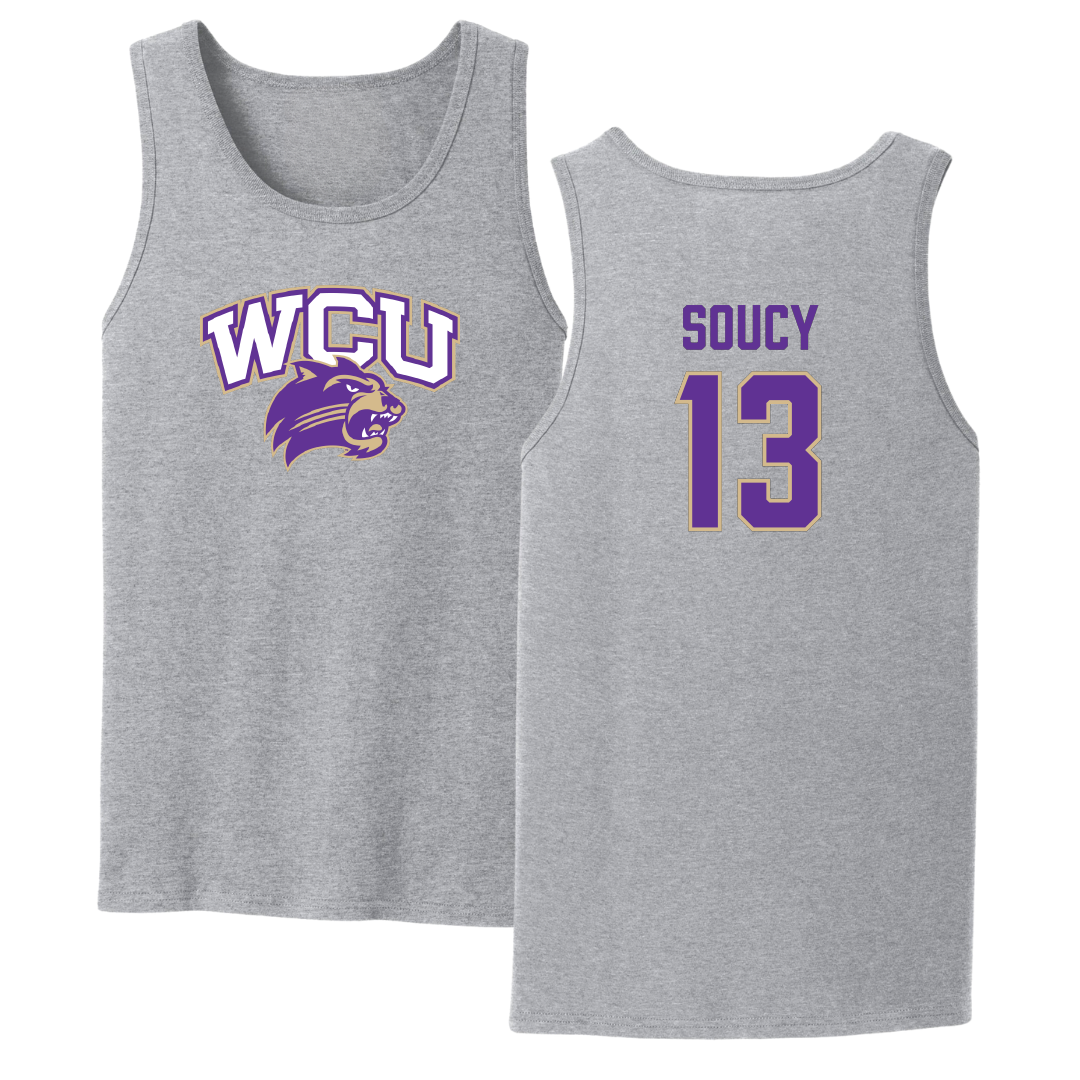 Western Carolina University Soccer Sport Gray Tank Top - #13 Emma Soucy