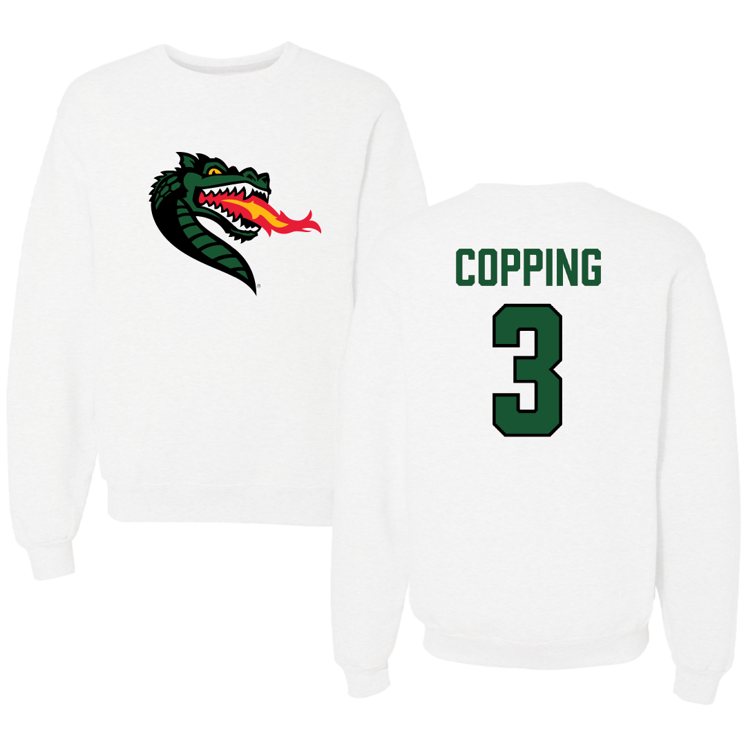 University of Alabama at Birmingham Beach Volleyball White Crewneck - #3 Arden Copping
