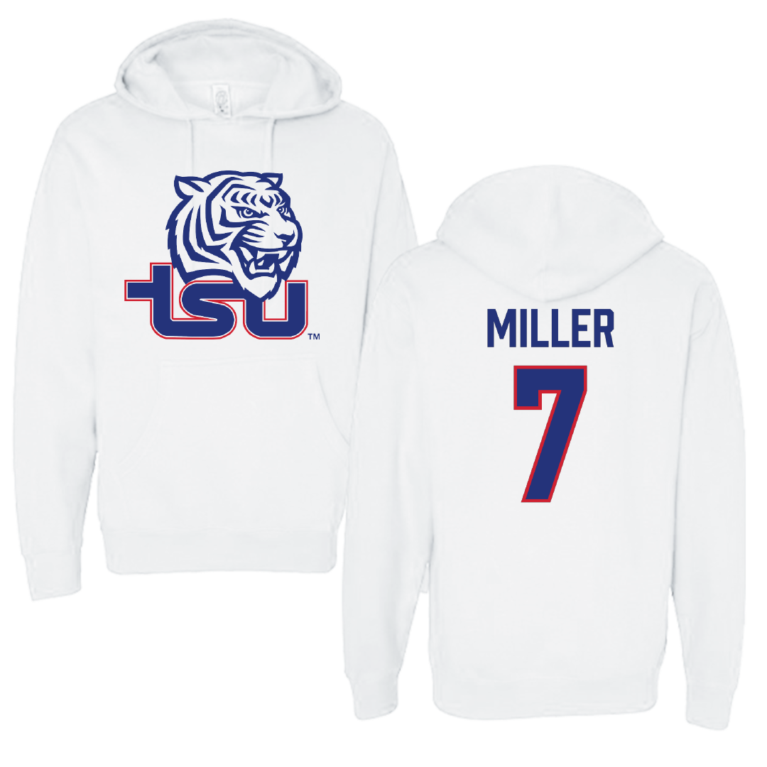 Tennessee State University Volleyball White Hoodie - #7 Maygan Miller