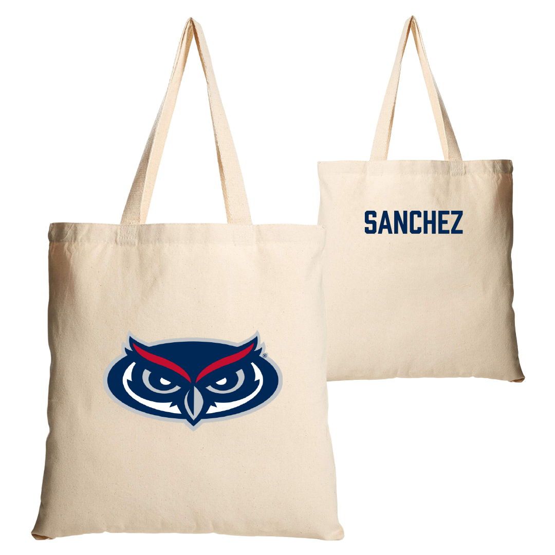 Florida Atlantic University Cheer Tan Canvas Tote Bag - Ella Sanchez