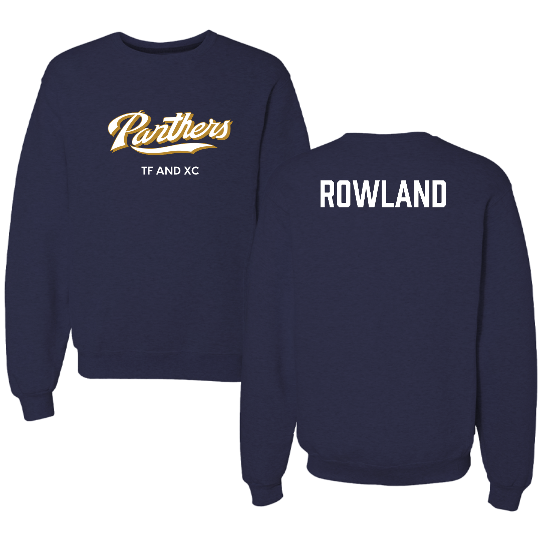 Florida International University TF and XC Navy Panthers Crewneck - De’quan Rowland
