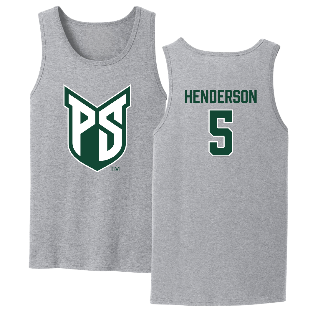 Portland State University Basketball Sport Gray Tank Top - #5 Jaylin Henderson