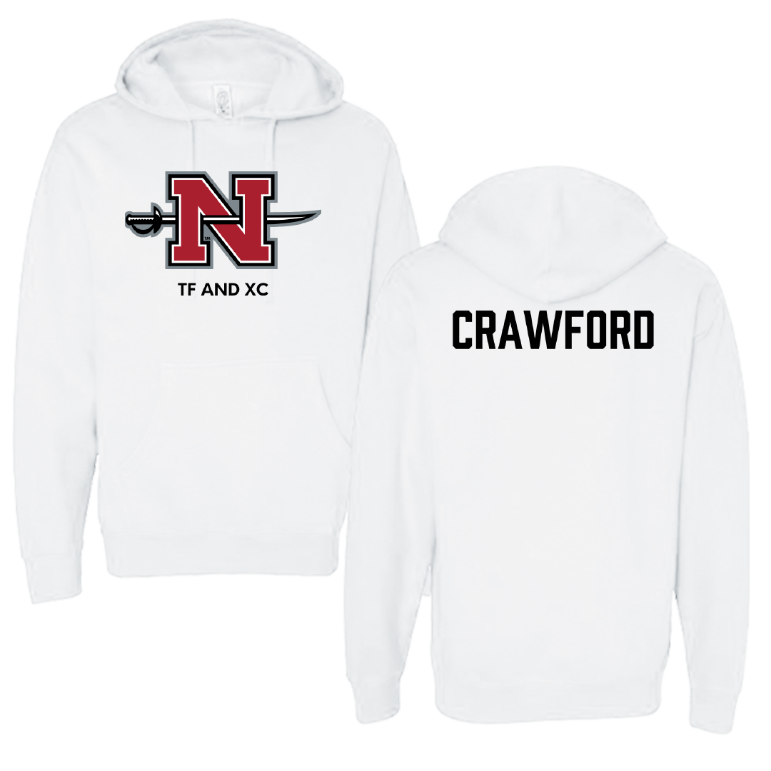 Nicholls State University TF and XC White Hoodie - Michael Crawford