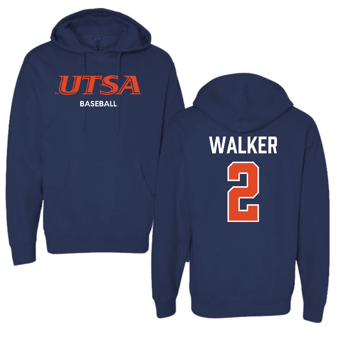 University of Texas at San Antonio Baseball Navy Hoodie - #2 Isaiah Walker
