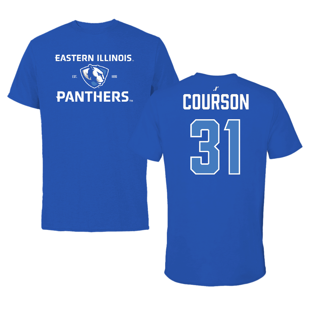 Eastern Illinois University Baseball Blue General Performance Tee - #31 Zach Courson