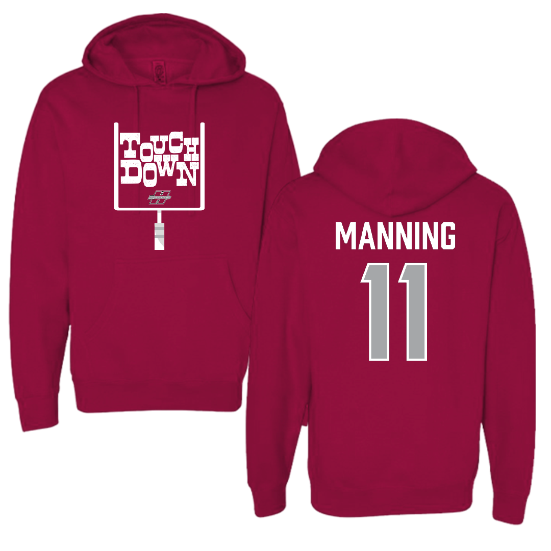 Henderson State University Football Cardinal Touchdown Hoodie - #11 Paul Manning