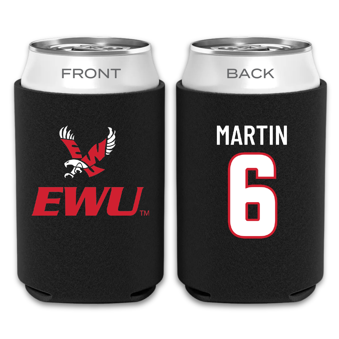 Eastern Washington University Soccer Black Can Cooler - #6 Gillian Martin
