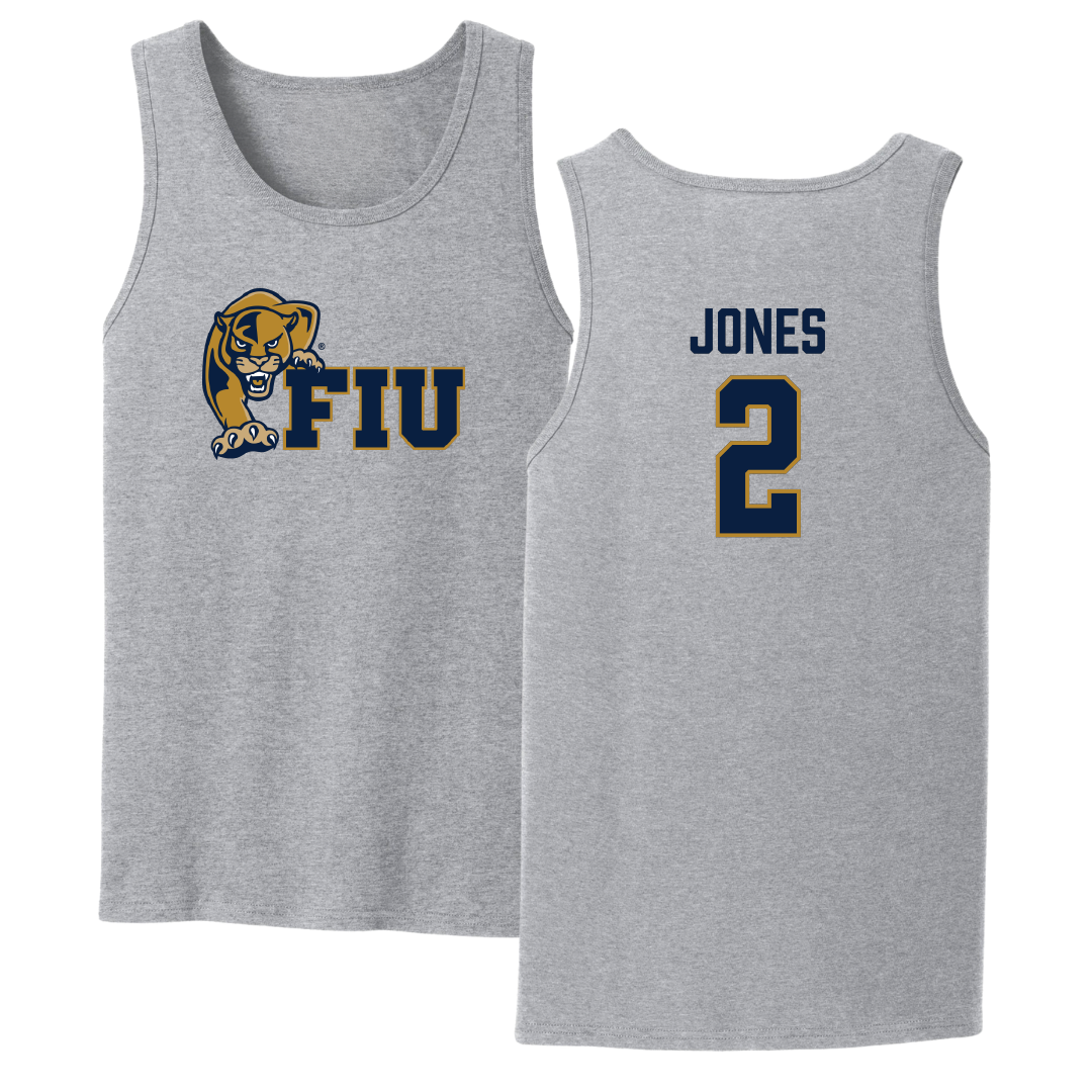 Florida International University Football Sport Gray Tank Top - #2 Amari Jones