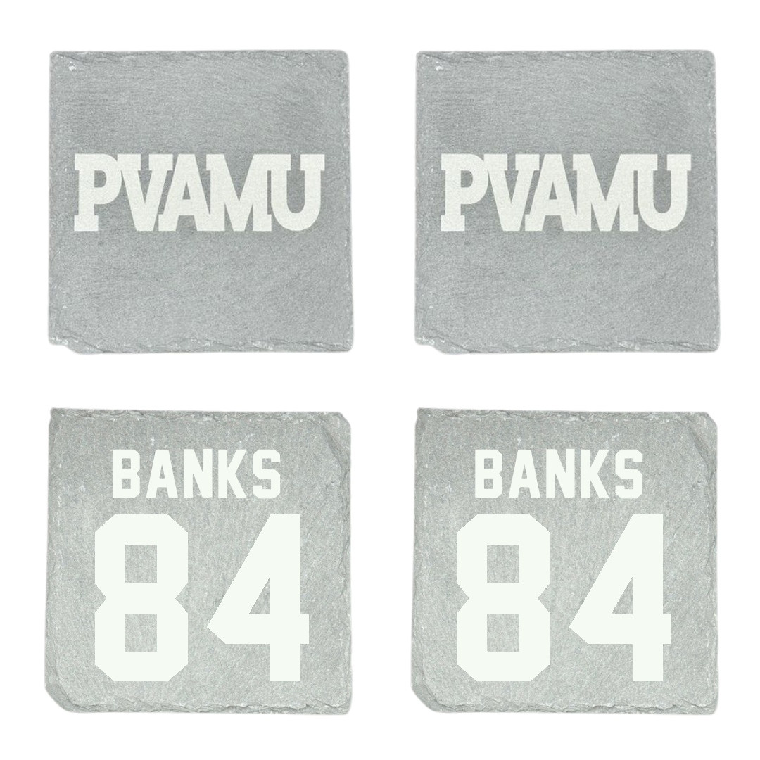 Prairie View A&M University Football Stone Coaster (4 Pack)  - #84 Ja’koby Banks