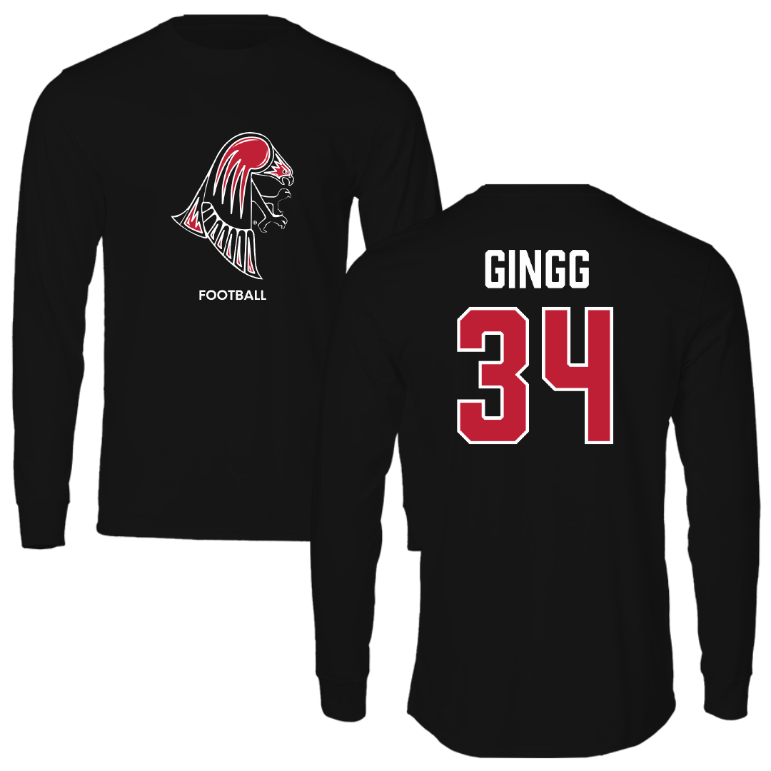 University of Wisconsin-River Falls Football Black Mascot Performance Long Sleeve - #34 Conrad Gingg