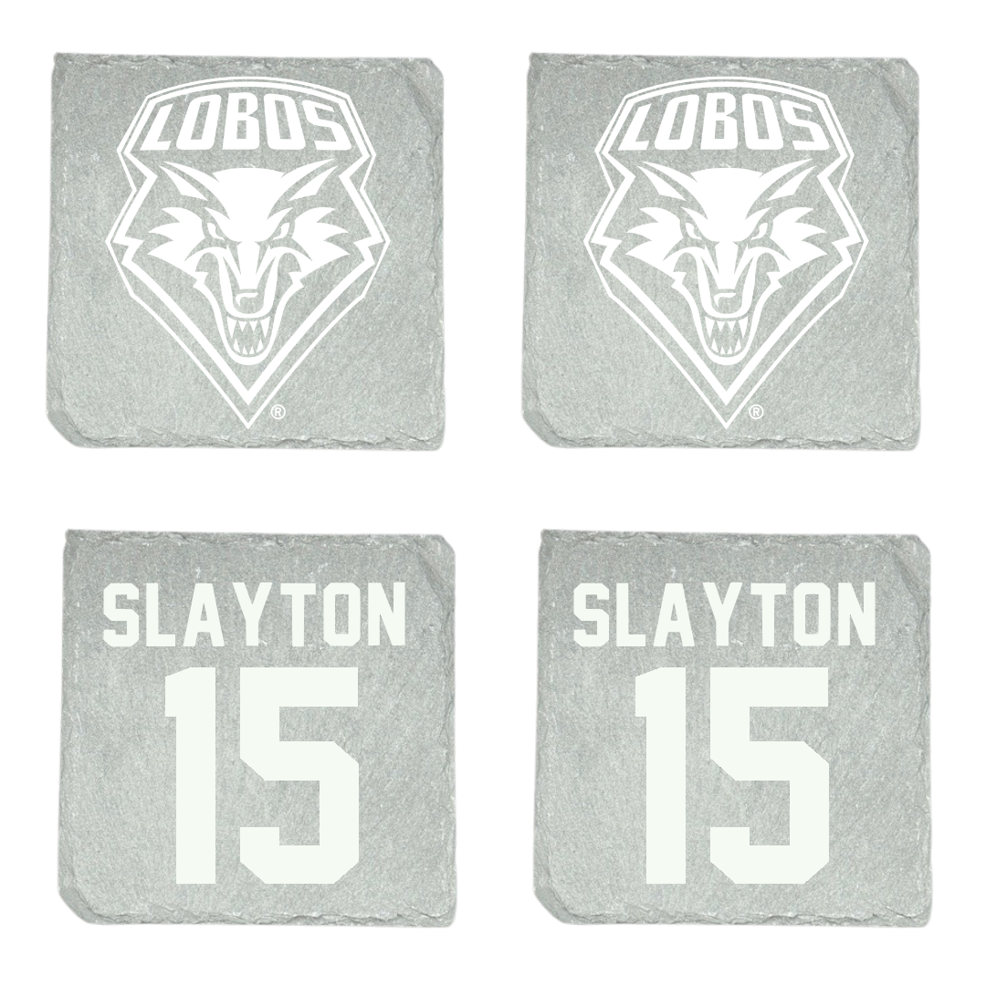 University of New Mexico Football Stone Coaster (4 Pack)  - #15 Xavier Slayton