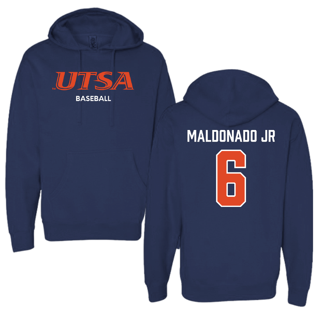 University of Texas at San Antonio Baseball Navy Hoodie - #6 John Maldonado Jr