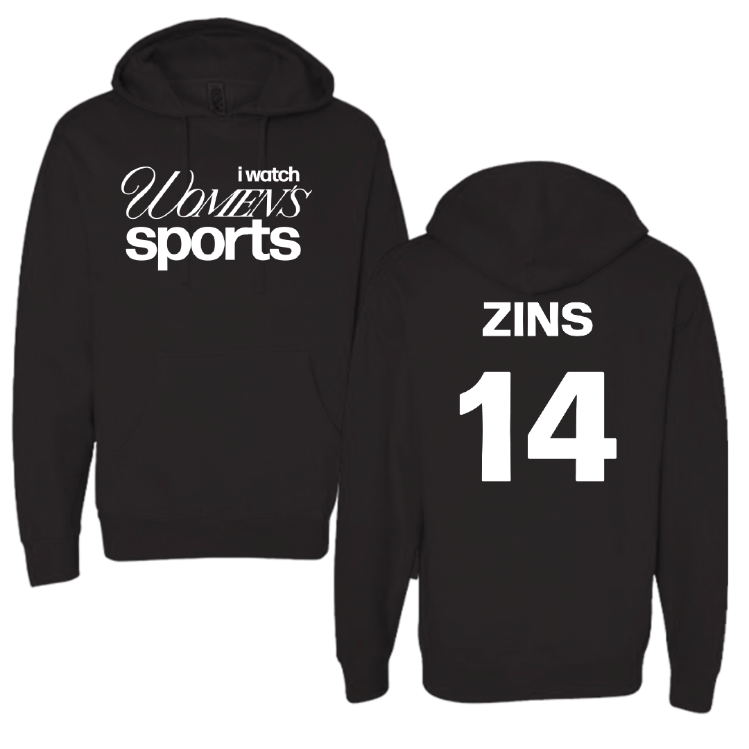 University of Wisconsin-River Falls Soccer Black WHM Hoodie - #14 Macy Zins