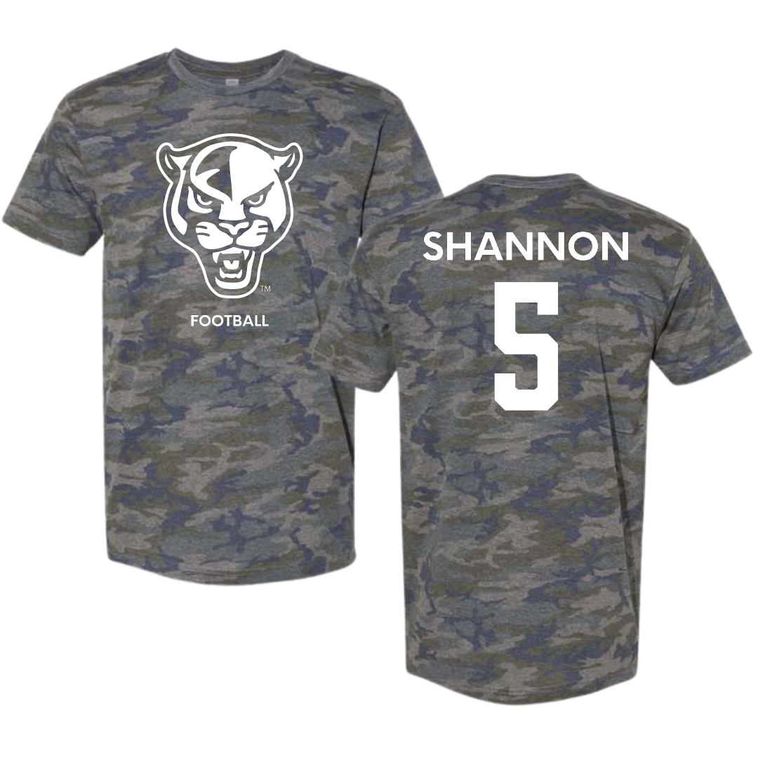 Florida International University Football Vintage Camo Tee - #5 Steven Shannon