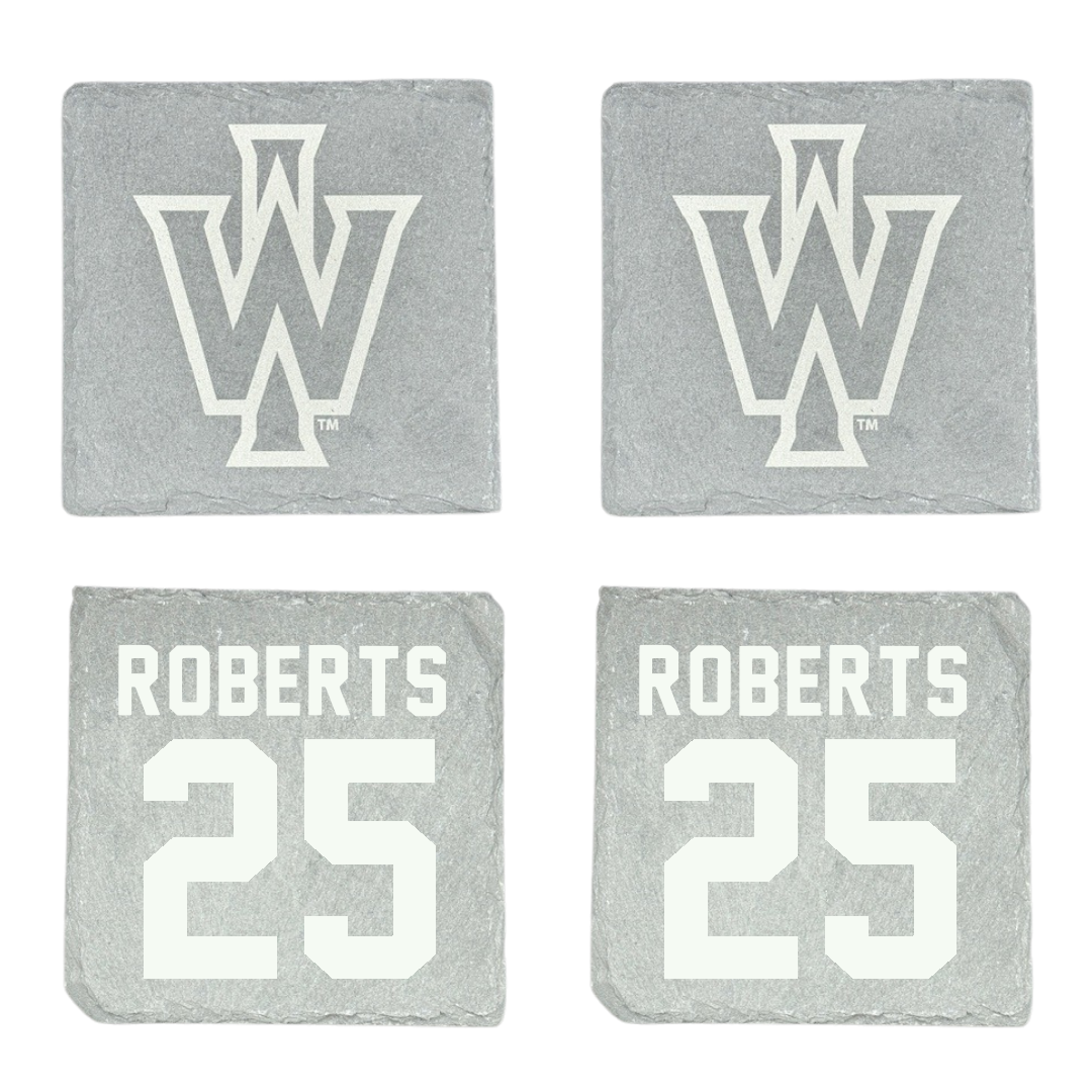 Illinois Wesleyan University Football Stone Coaster (4 Pack)  - #25 Jaxson Roberts