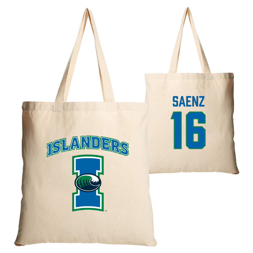 Texas A&M University-Corpus Christi Softball Tan Canvas Tote Bag - #16 Ariella Saenz