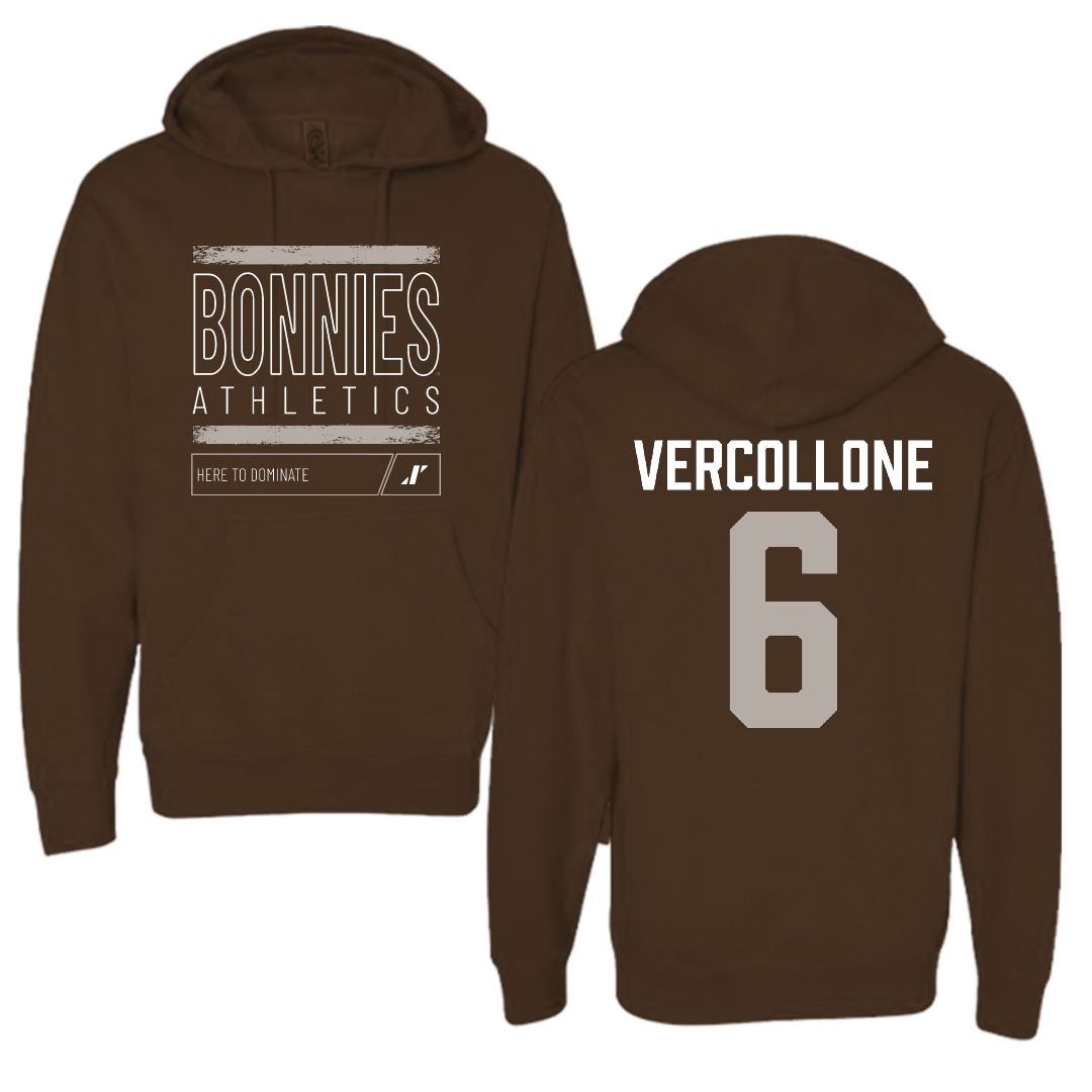 St. Bonaventure University Baseball Brown Dominate Hoodie - #6 Conner Vercollone