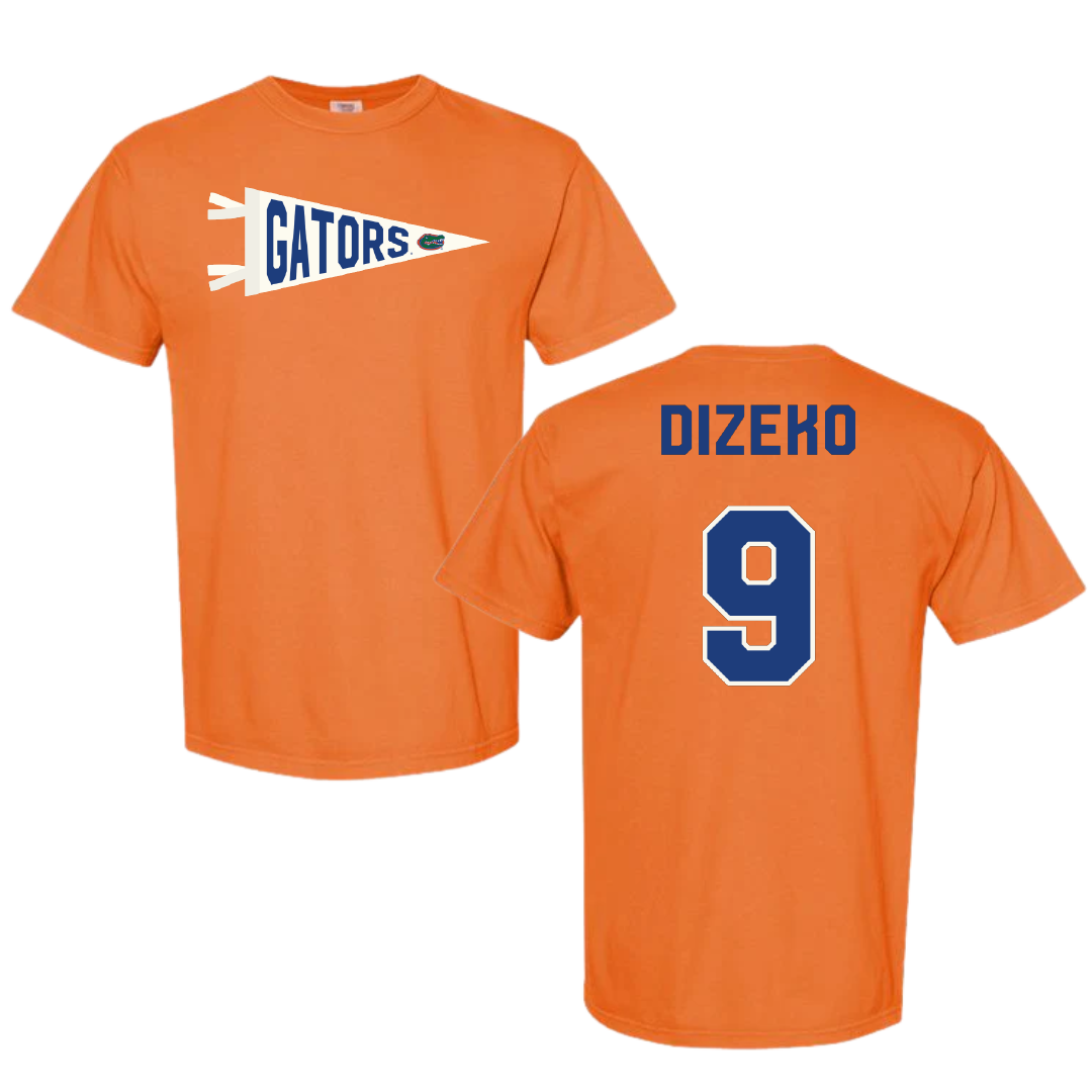 University of Florida Basketball Orange Pennant Comfort Colors Tee - #9 Alexia Dizeko