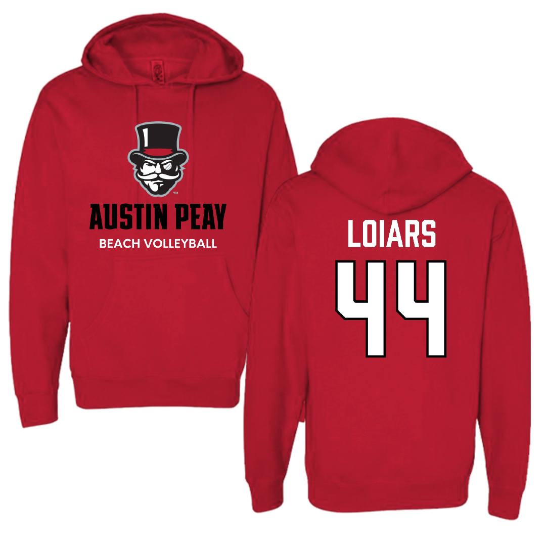 Austin Peay State University Beach Volleyball Red Hoodie - #44 Emma Loiars
