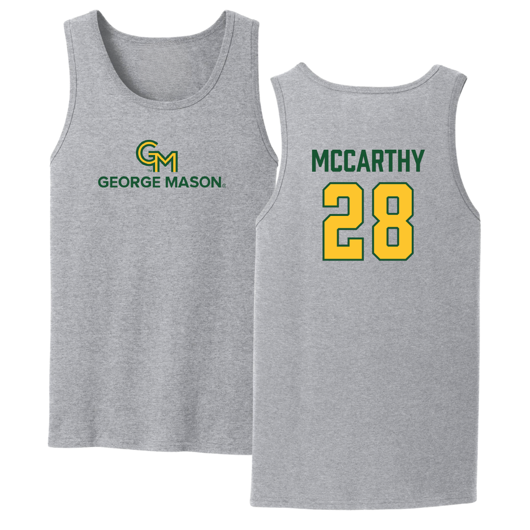 George Mason University Baseball Sport Gray Tank Top - #28 Dylan McCarthy