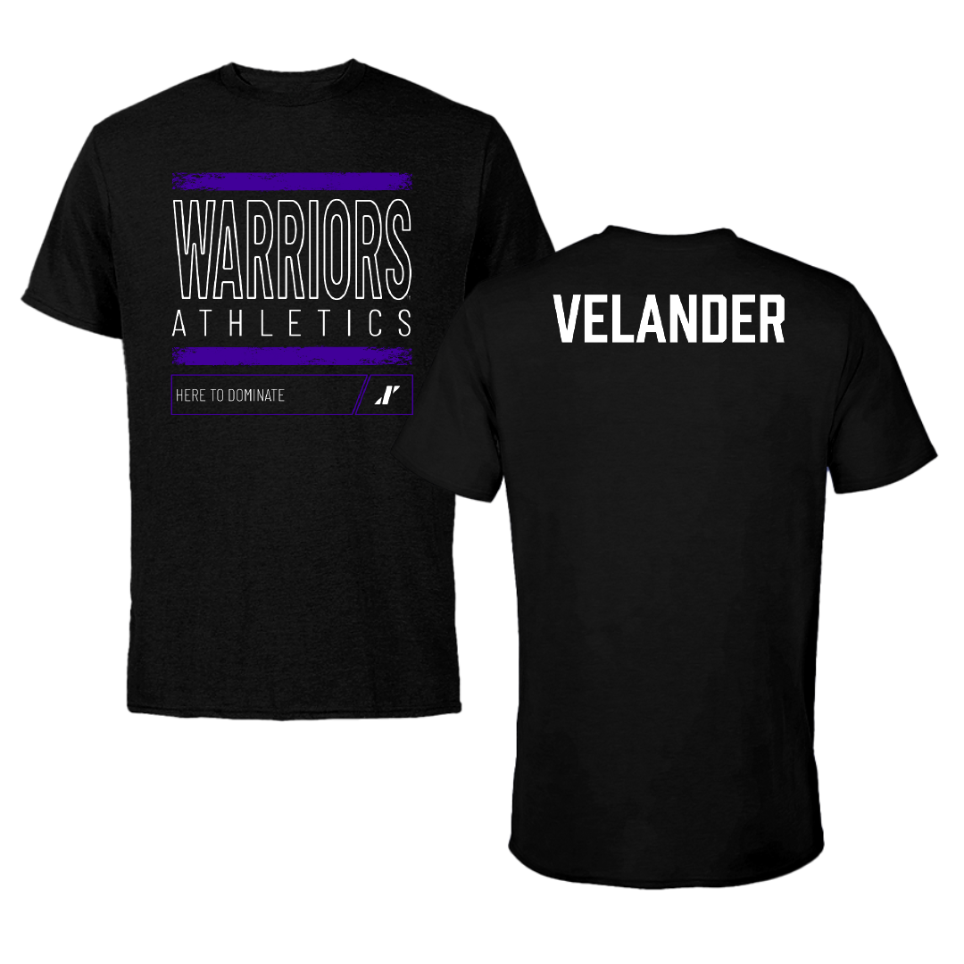 Winona State University Tennis Black Dominate Performance Tee - Kate Velander