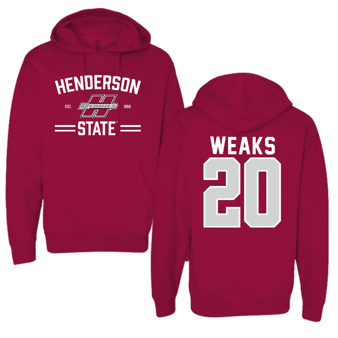 Henderson State University Baseball Cardinal General Hoodie - #20 Reese Weaks