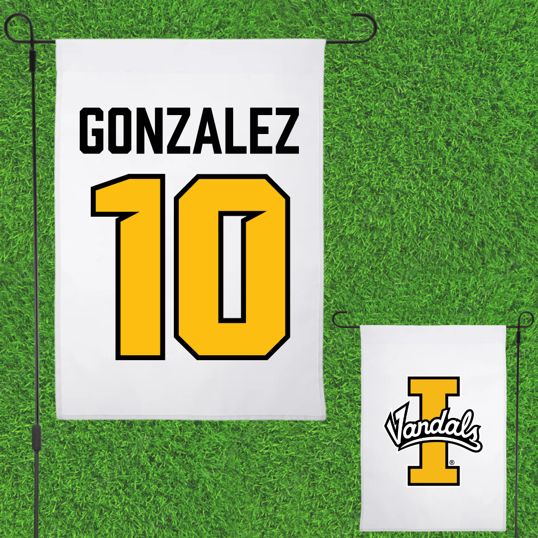 University of Idaho Basketball White Garden Flag - #10 Kristian Gonzalez