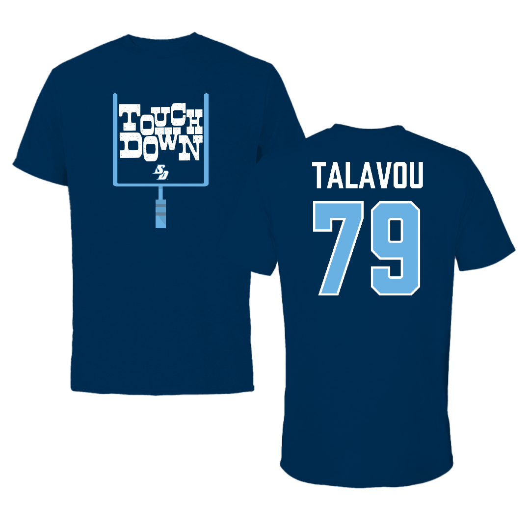 University of San Diego Football Navy Touchdown Performance Tee - #79 Maicah Talavou