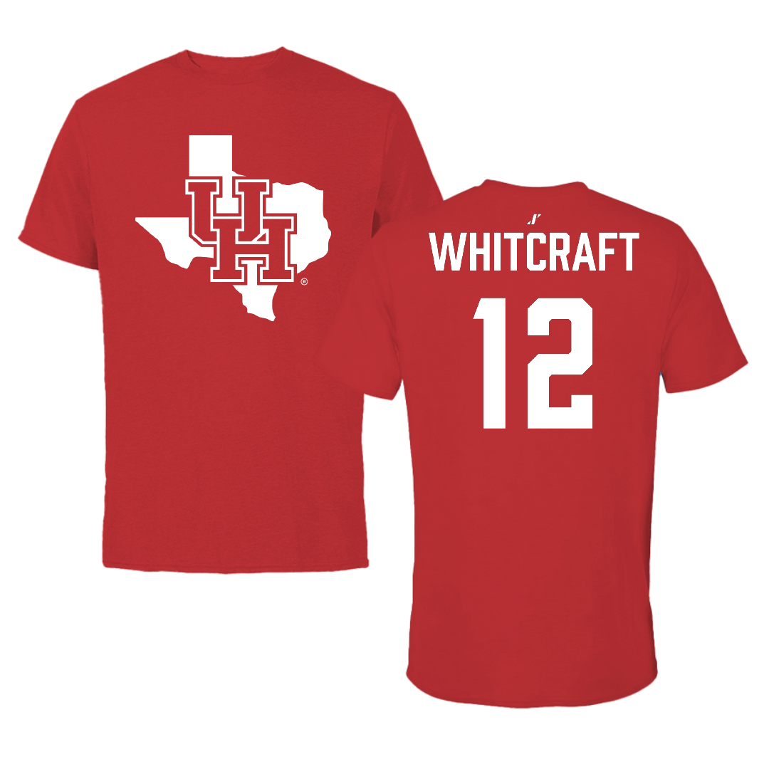 University of Houston Soccer Red State Performance Tee - #12 Alex Whitcraft