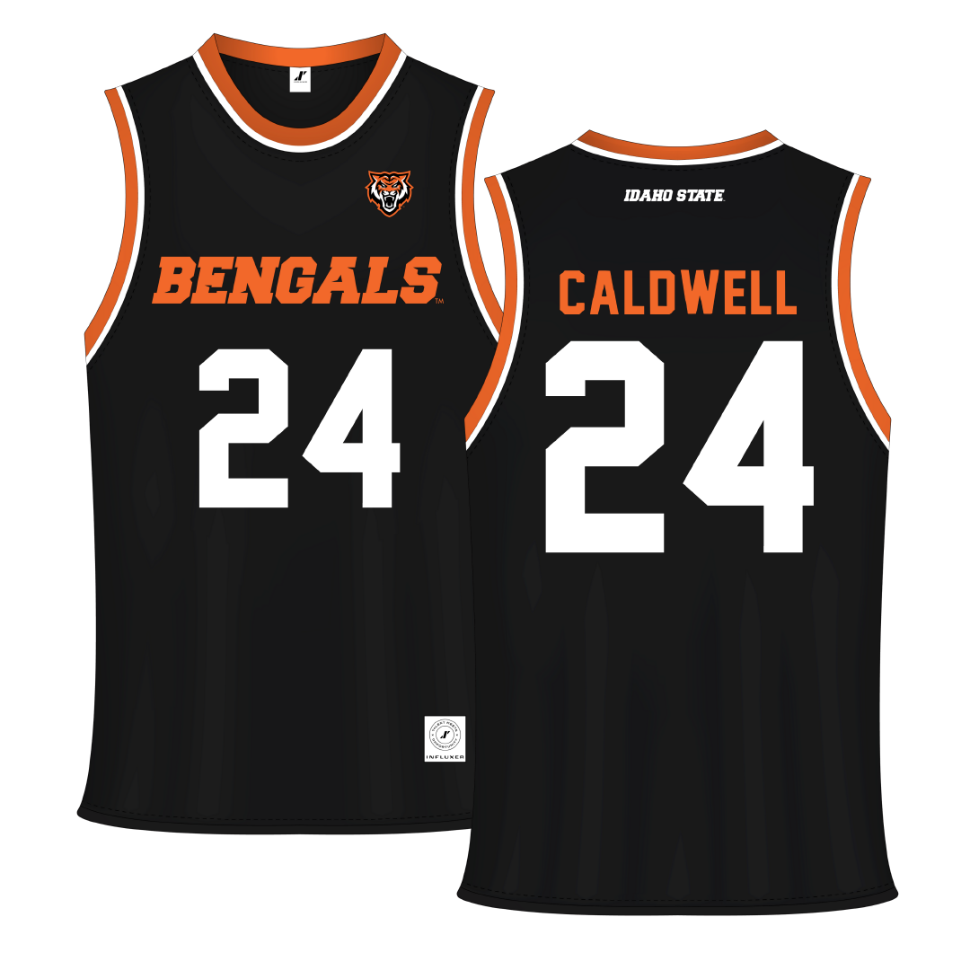 Idaho State University Black Basketball Jersey - #24 Aspen Caldwell