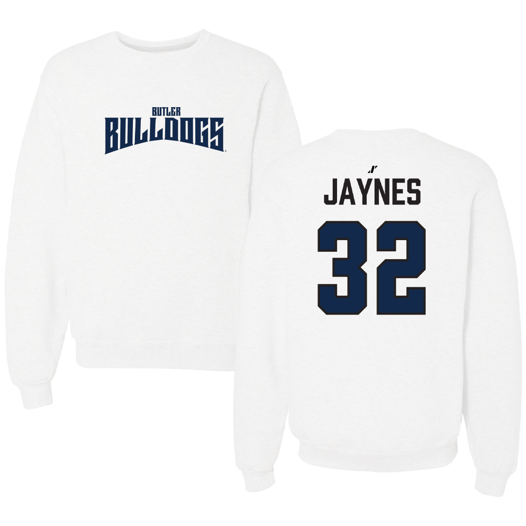 Butler University Basketball White Classic Crewneck - #32 Sydney Jaynes