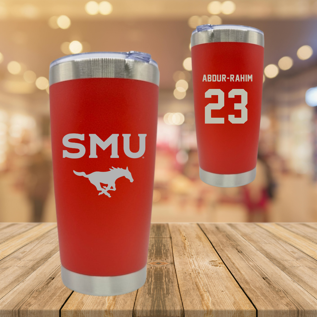 Southern Methodist University Basketball Red Stainless Steel Tumbler - #23 Amirah Abdur-Rahim