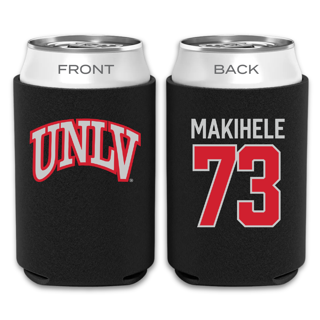 University of Nevada-Las Vegas Football Black Can Cooler - #73 Alani Makihele
