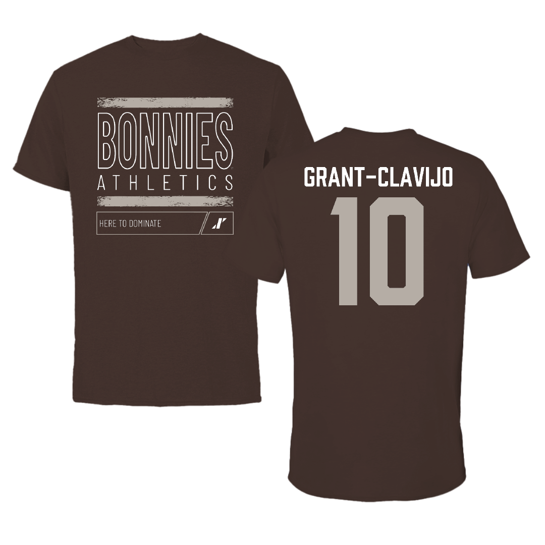 St. Bonaventure University Soccer Brown Dominate Tee - #10 Allie Grant-Clavijo