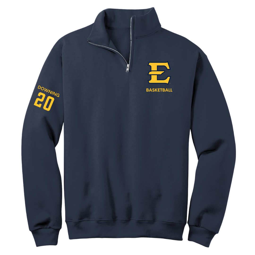East Tennessee State University Basketball (W) Navy Quarter-Zip - #20 Meghan Downing