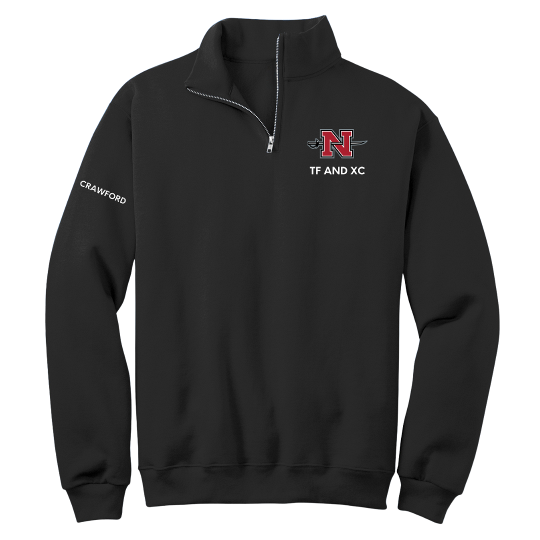 Nicholls State University TF and XC Black Quarter-Zip - Michael Crawford
