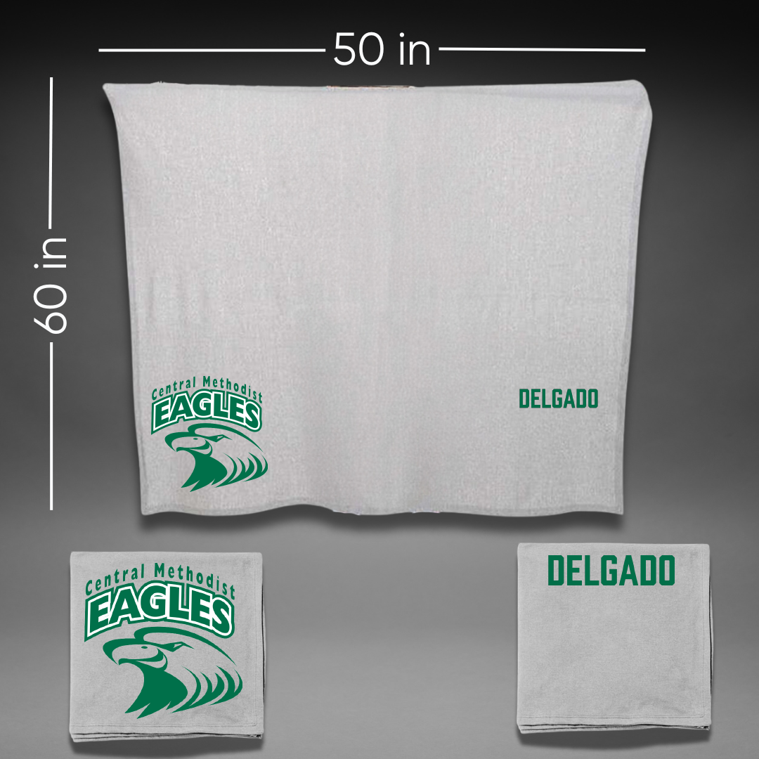 Central Methodist University Football Gray Blanket - Antonio Delgado