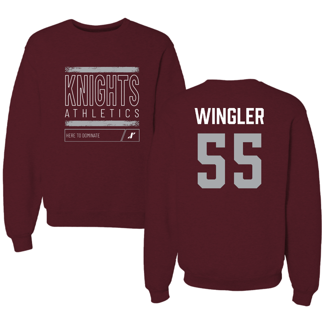 Bellarmine University Basketball (W) Maroon Dominate Crewneck - #55 Kendall Wingler