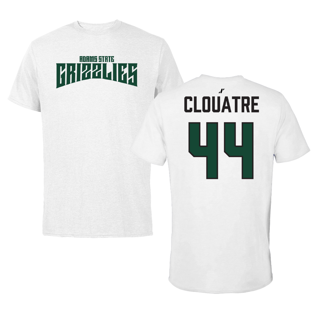 Adams State University Football White Classic Tee - #44 Anthony Clouatre