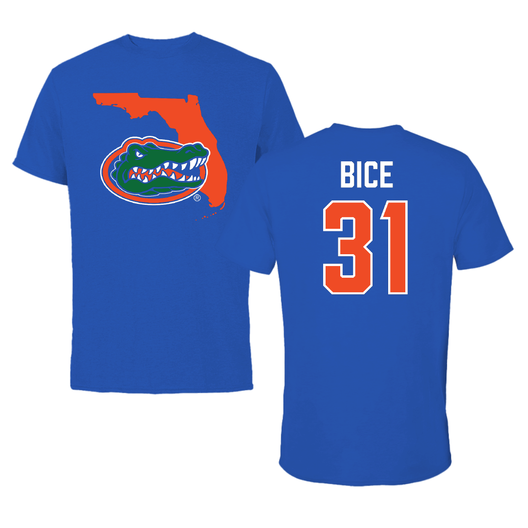 University of Florida Soccer Blue State Tee - #31 Paris Bice