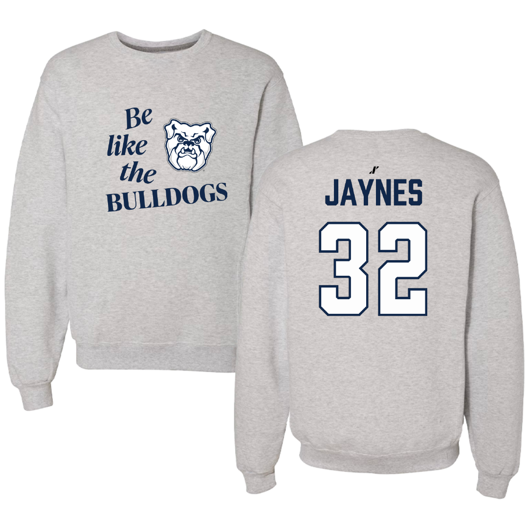 Butler University Basketball Light Gray Be Like Us Crewneck - #32 Sydney Jaynes