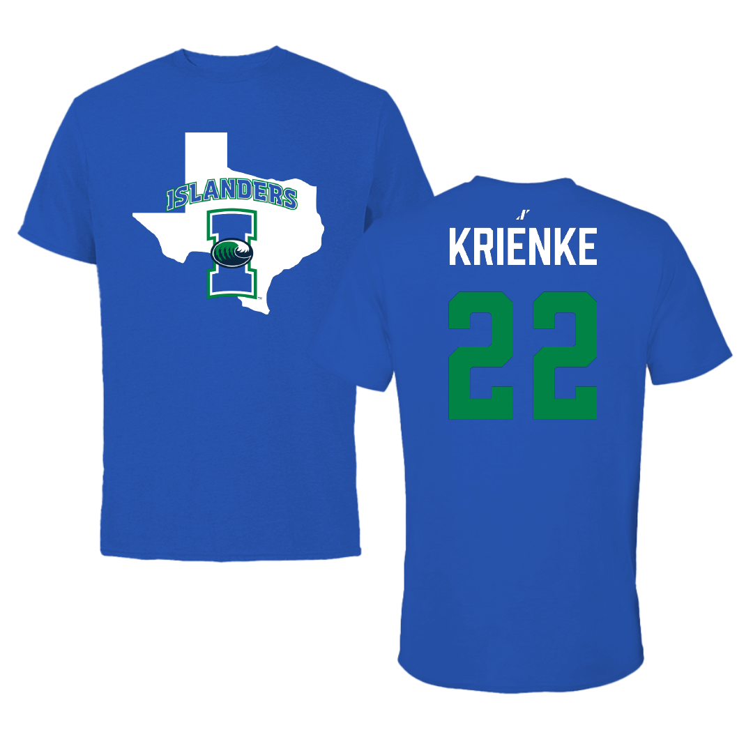 Texas A&M University-Corpus Christi Volleyball Blue State Tee - #22 Katelyn Krienke