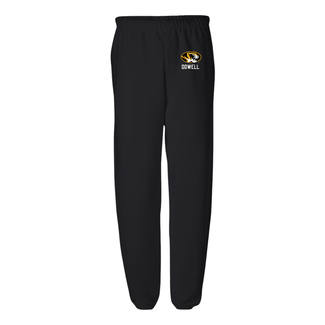 University of Missouri Basketball (W) Black Sweatpants - #1 Shannon Dowell