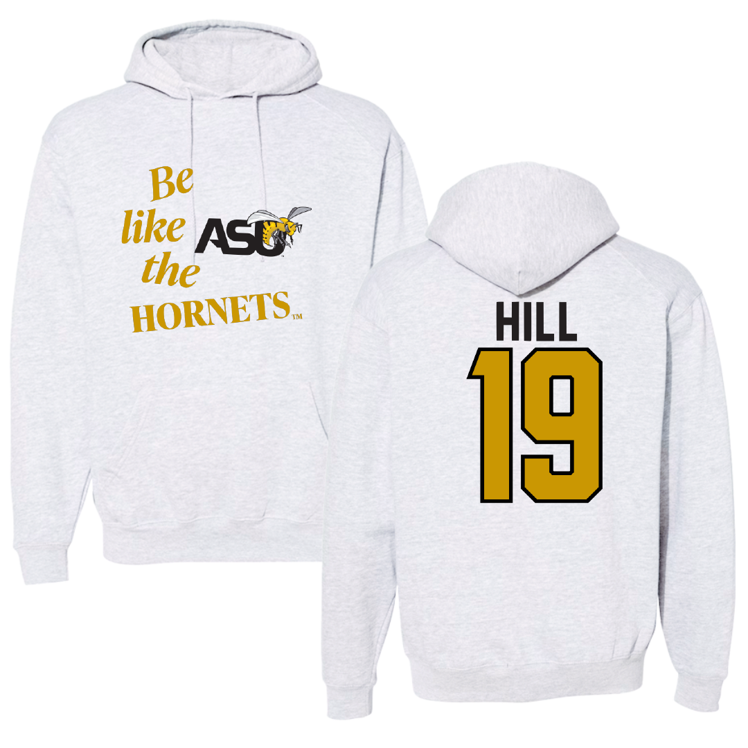Alabama State University Softball Light Gray Be Like Us Hoodie - #19 Kaitlyn Hill