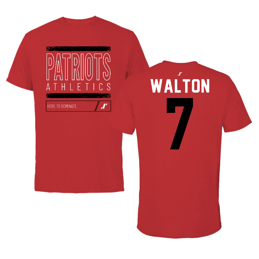 Dallas Baptist University Volleyball Red Dominate Performance Tee - #7 Aryn Walton